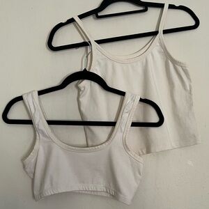 ARQ 2 piece natural cotton set of tank, bra
